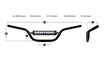 Gasgas Sm 700 [RENTHAL] - Manubrio Basso Fatbar 822 KTM - 0
