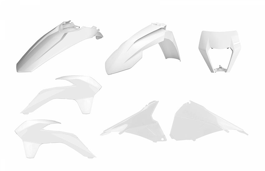 KTM 125 EXC [2014-2016] - Enduro Restyling Plastik-Kit Weiß KTM EXC