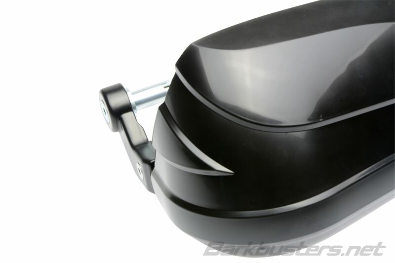 Suzuki GSX 800 S [BARKBUSTERS] - Ensemble de protège-mains Storm à fixation par pince à point unique - Extrémité du guidon noir