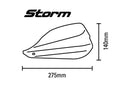 Suzuki GSX 800 S [BARKBUSTERS] - Ensemble de protège-mains Storm à fixation par pince à point unique - Extrémité du guidon noir