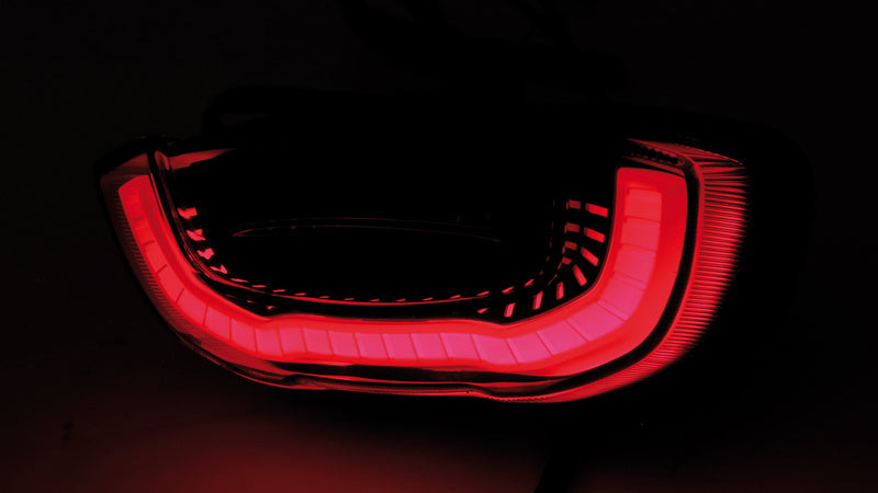 Honda Cb 650 R Neo Sports Cafe [SHIN YO] - Fanale posteriore a LED per Honda, catarifrangente nero, colorato, omologato E (1 pezzo)