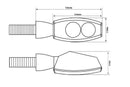 Yamaha R125 YZF-R125 [HIGHSIDER] - CNC LED Blinker Little Bronx-5