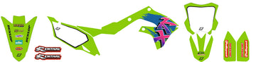 Kawasaki KX 250 (KX 250 M) [2003-2004] - Kit grafiche retrò - Kawasaki KX125/250