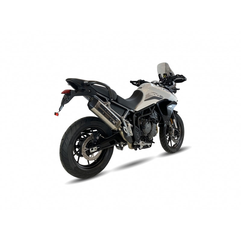 Triumph Tiger 900 Rally Pro [IXIL] - Silenziatore MXT acciaio inox / fondello nero - Triumph Tiger 900/GT/Rally - ET4066SS