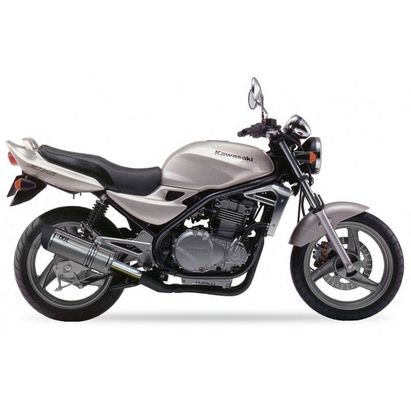 Kawasaki Er 5 [IXIL] - Hexoval muffler stainless steel / end cap stainless steel black - OK7031VSE