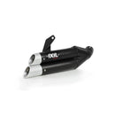 Honda CB 500 F PC45 [2013-2015] - Hyperlow silencer stainless steel black / end cap aluminum - XH6333XB