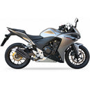 Honda CB 500 F PC45 [2013-2015] - Hyperlow silencer stainless steel black / end cap aluminum - XH6333XB