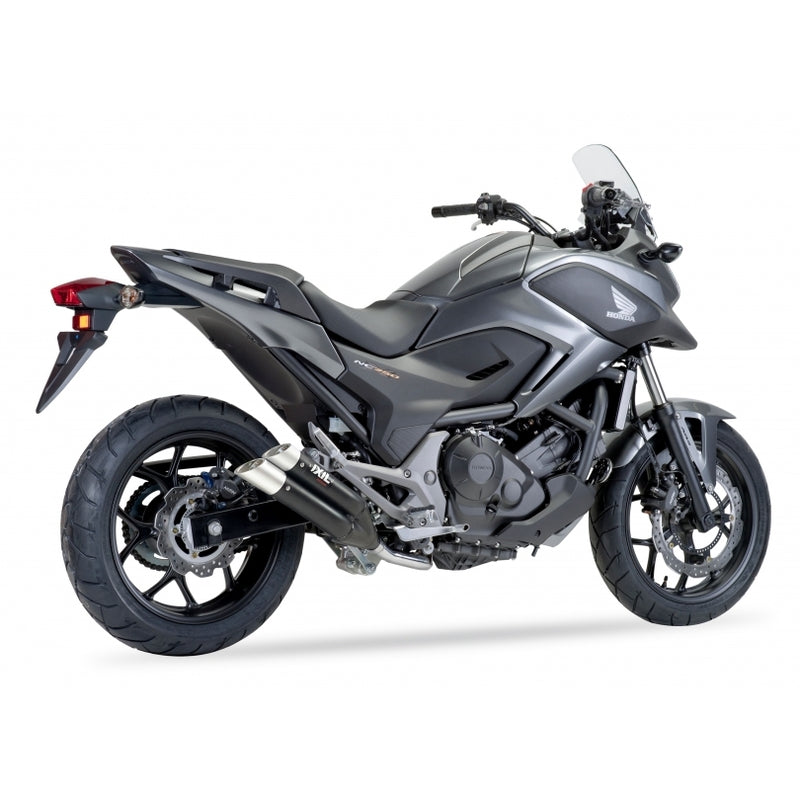 Honda Nc 700 [IXIL] - Hyperlow Endtopf Edelstahl schwarz / Endkappe Aluminium - XH6362XB