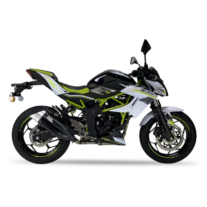 Kawasaki Ninja [IXIL] - Hyperlow Endtopf Edelstahl schwarz / Endkappe Aluminium - XK7337XB