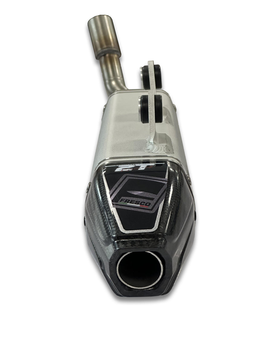 KTM 300 EXC SIX Days [2024-2025] - Carby silencer white aluminum/carbon end cap