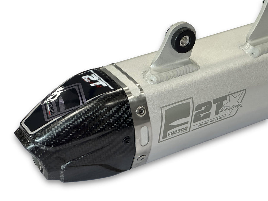 HUSQVARNA TE 250 I [2020-2022] - Silenziatore Carby alluminio bianco/fondello carbonio