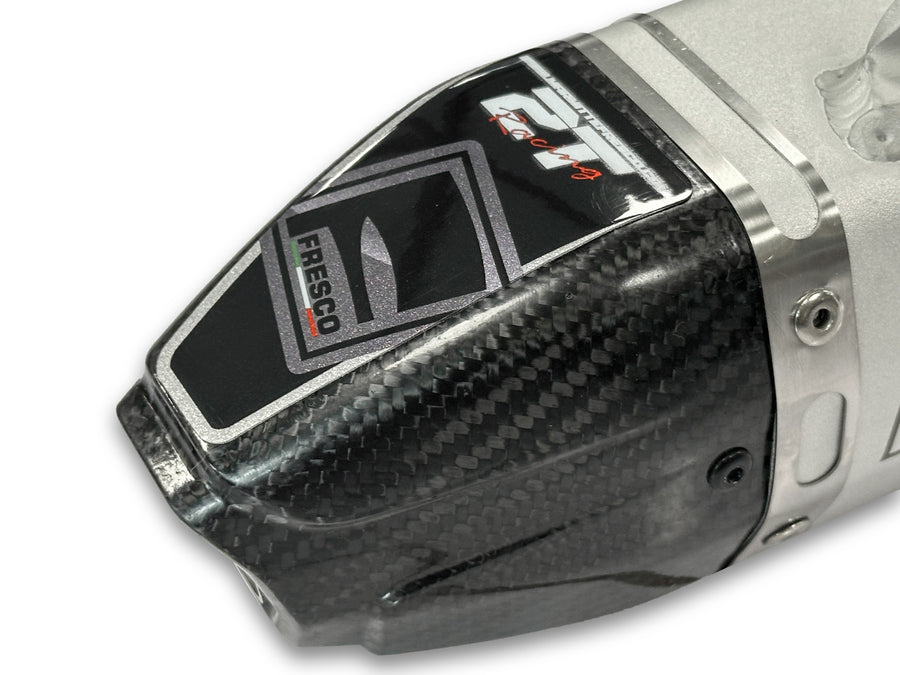 HUSQVARNA TE 300 I [2020-2022] - Carby silencer white aluminum/carbon end cap