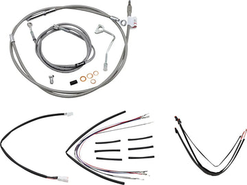 harley davidson flhrxs [BURLY BRAND] – Komplettes Edelstahl-Lenkerzug/Bremsleitungs-Kit