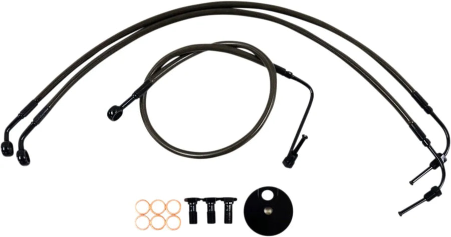 Harley Davidson FXDRS 114 [LA CHOPPERS] – Kit tubi freno intrecciati Midnight