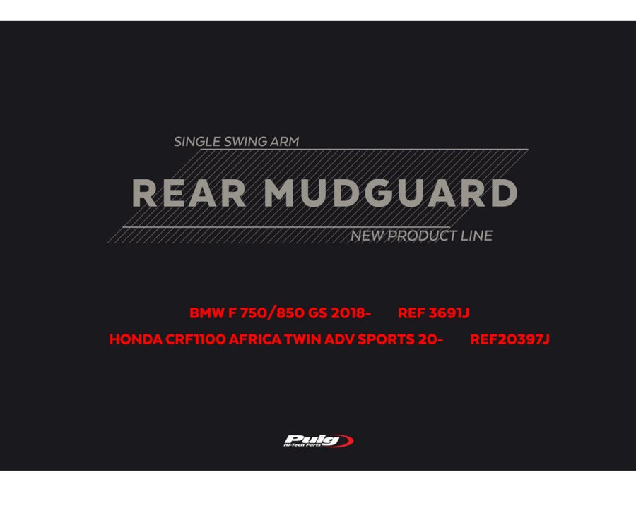 BMW F 750 GS [2024] – Garde-boue à bras oscillant simple – Noir mat