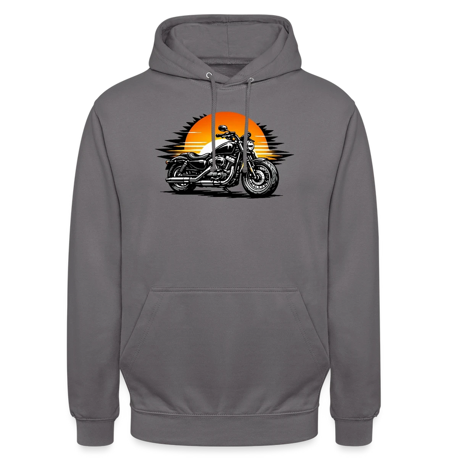 Harley davidson sportster [Hoodie] - Sunset Split - Brust Print