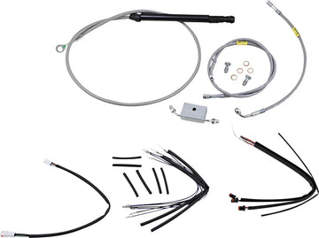 harley davidson flfb [BURLY BRAND] – Lenkerzug- und Bremsleitungs-Kit für Burly Ape Lenker