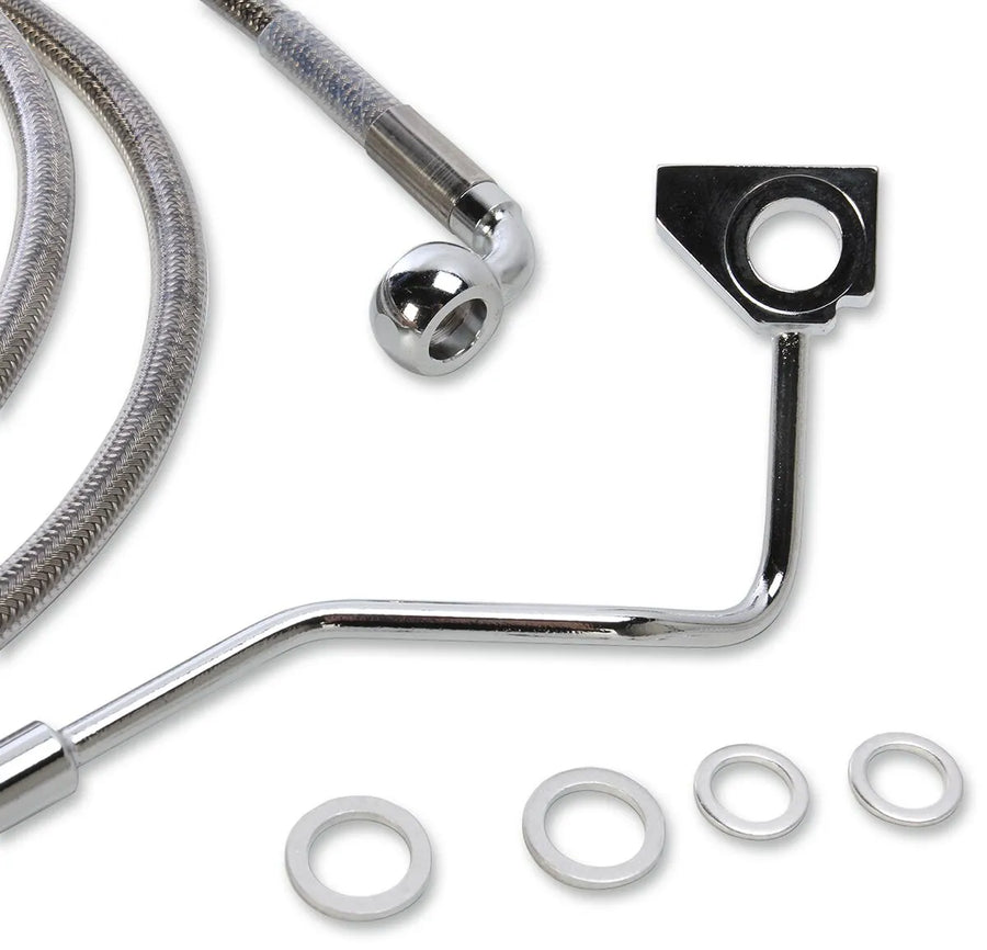 Harley Davidson FLTR [DRAG SPECIALTIES] - Kit tubi freno prolungati in acciaio inossidabile