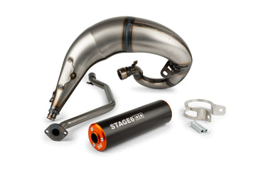 Beta RR Enduro 50 2T - Pot d'échappement Streetrace High Mount CNC orange noir