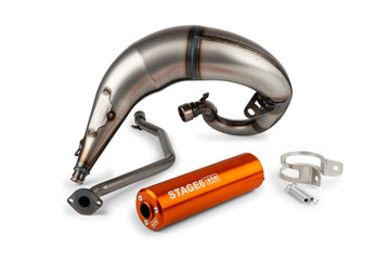Beta RR Enduro 50 2T - Scarico Streetrace High Mount CNC arancione
