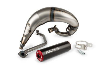 Beta RR SM 50 2T - Pot d'échappement Streetrace High Mount CNC rouge noir