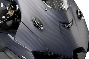KAWASAKI ZX-10RR [2025] – Rear view mirror caps with tab indicator set – Black - 0