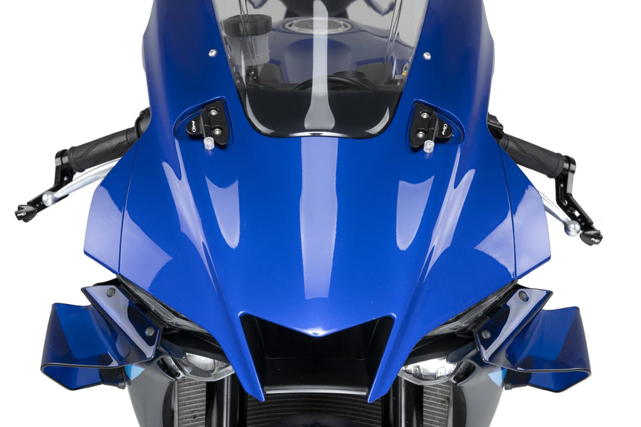 YAMAHA YZF-R1M [2025] – Coques de rétroviseurs avec jeu d'indicateurs de languettes – Noir