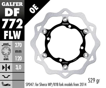 Sherco ST-R 250 [2019] - floating wave brake disc, grooved – picture 2