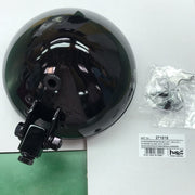 Headlight housing 5-3/4" "Bullet" - 5-3/4", M10 bottom, bullet, housing + ring + screws + brackets, gloss black