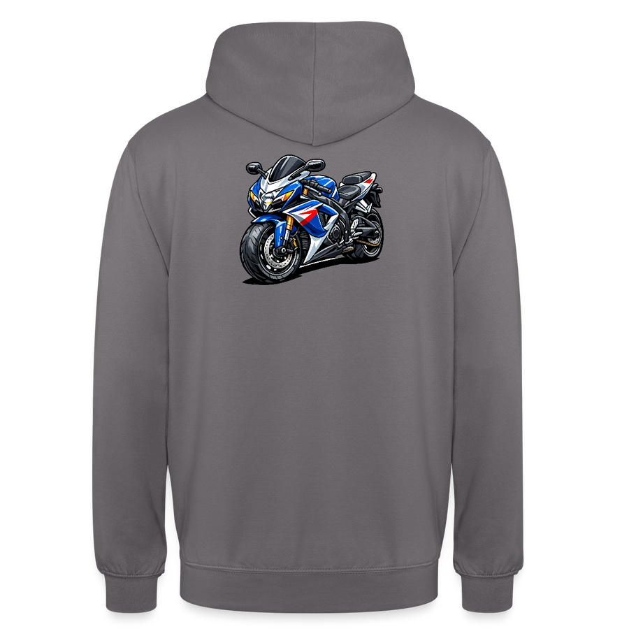 Suzuki GSX-R 600 [Felpa con cappuccio] - Caricatura - Stampa sul retro