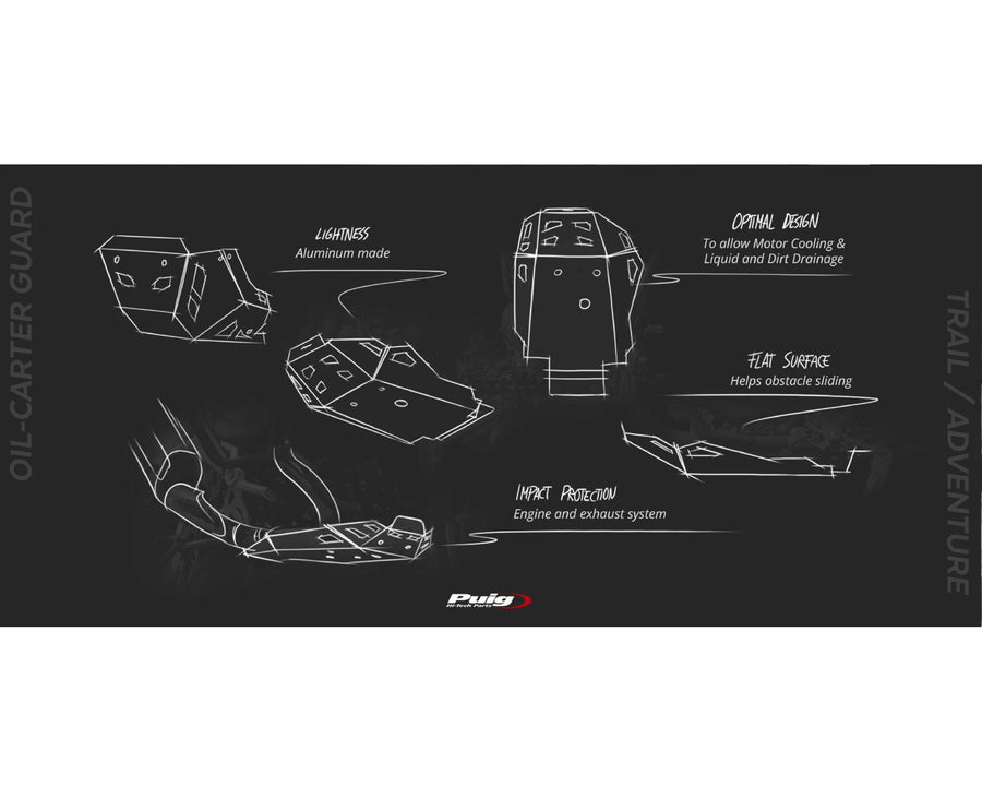 KAWASAKI KLR 650 [2025] – Protezione motore – Nero