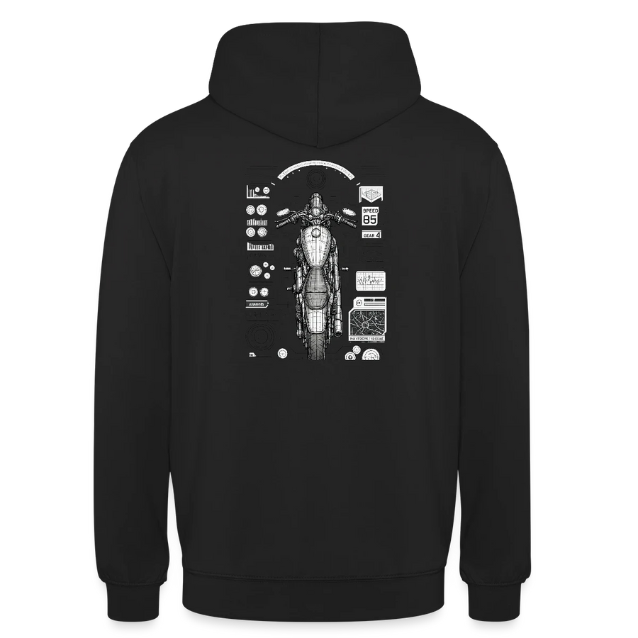 Harley davidson sportster [Hoodie] - Top-Down Tech - Back Print