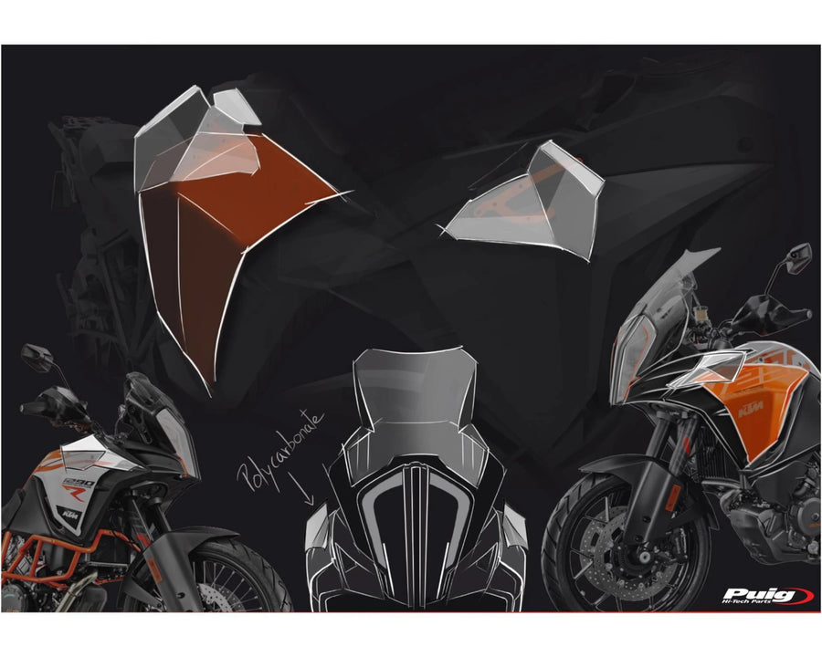 KTM 1290 SUPER ADVENTURE T [2023] – Deflettore superiore – Trasparente