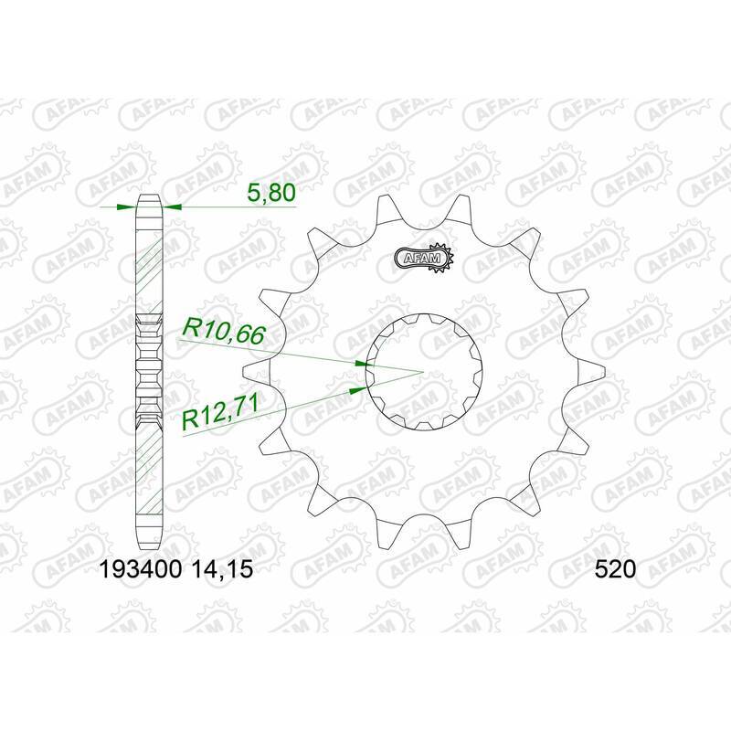 CF Moto 675 SR-R [2025-2026] - Kit chaîne 520 XSR - 15/48-114 - Pignon acier standard