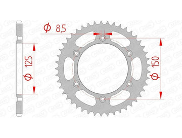 CF Moto 800 MT [2022] - Chain kit 520 XHR4 - 16/45-122 - Standard sprocket steel