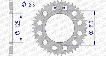 KTM 450 SMR [2023-2026] - Kettenkit 520 XSR4 - 14/46-116 - Standard Kettenrad Alu