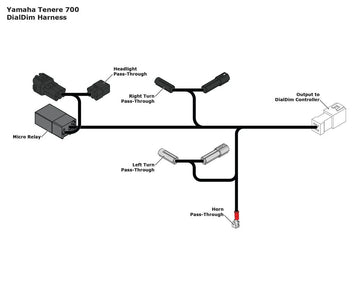 Yamaha Tenere 700 [Denali]-P&P Daldim Kabel adapter - 0