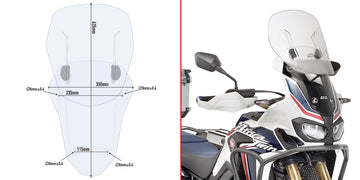 HONDA CRF 1000 L AFRICA TW [2018-2019] - Pare-brise coulissant spécifique