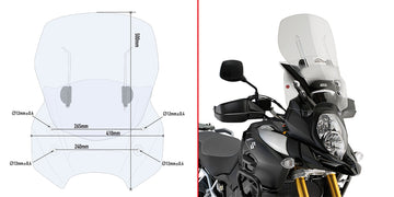 SUZUKI DL 1000 V STROM [2014-2016] - Parabrezza scorrevole specifico
