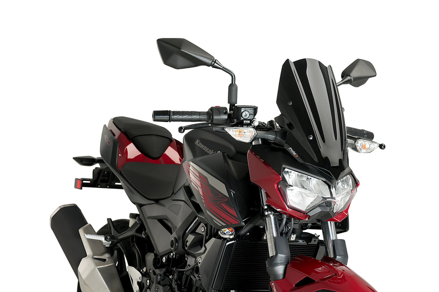 KAWASAKI Z 400 [2024] - New Generation Sport Windschild | Schwarz | PUIG 3548N