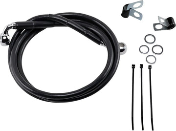 harley davidson fxsts [DRAG SPECIALTIES] - Extended Black Vinyl Brake Line Kit
