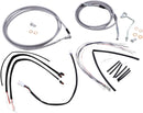 Harley Davidson Fltruse [BURLY BRAND] - Kit complet de câbles de guidon/conduites de frein en acier inoxydable-1