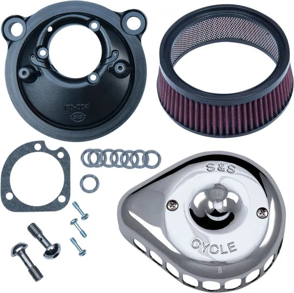 Harley-Davidson Xl 883 R Roadster [2009-2010, 2013] - Mini Teardrop Stealth Luftfilter-Kit – Oberfläche: Silber – Bild 2