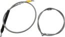 harley davidson flfb [LA CHOPPERS] - Complete stainless steel handlebar cable/brake line set with braid-1