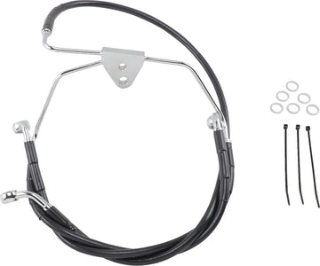 Harley Davidson Flhtc [DRAG SPECIALTIES] - Kit de conduite de frein en vinyle noir étendu