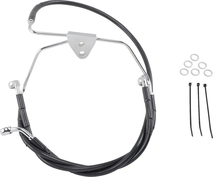 Harley Davidson Flhtc [DRAG SPECIALTIES] - Kit de conduite de frein en vinyle noir étendu