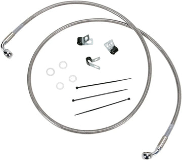 harley davidson flst [DRAG SPECIALTIES] - Kit de conduites de frein rallongées en acier inoxydable