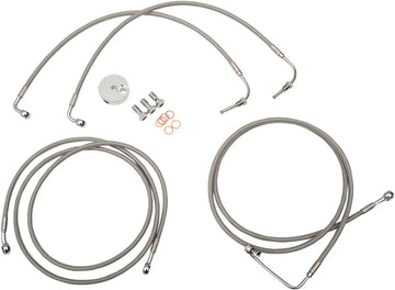 harley davidson fltr [LA CHOPPERS] - Kit de conduites de frein en acier inoxydable - 0