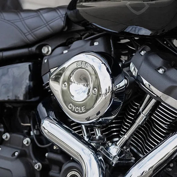 Harley-Davidson XL 883 L Sportster SuperLow [2020] - Stealth Luftfilterabdeckung – Oberfläche: Silber – Oberfläche: Verchromt – Design: Teardrop – Bild 6