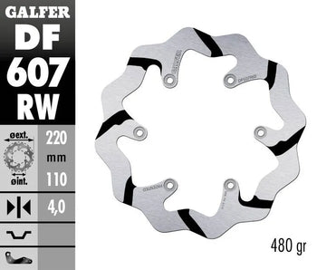 Husqvarna Wr 125 [1972-1973, 1975, 1980] - BRAKE DISC FIXED WAVE GROOVED OVERSIZE – picture 2